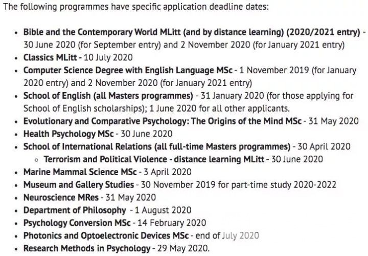 这些大学2020年第一轮申请已经或即将截止！
